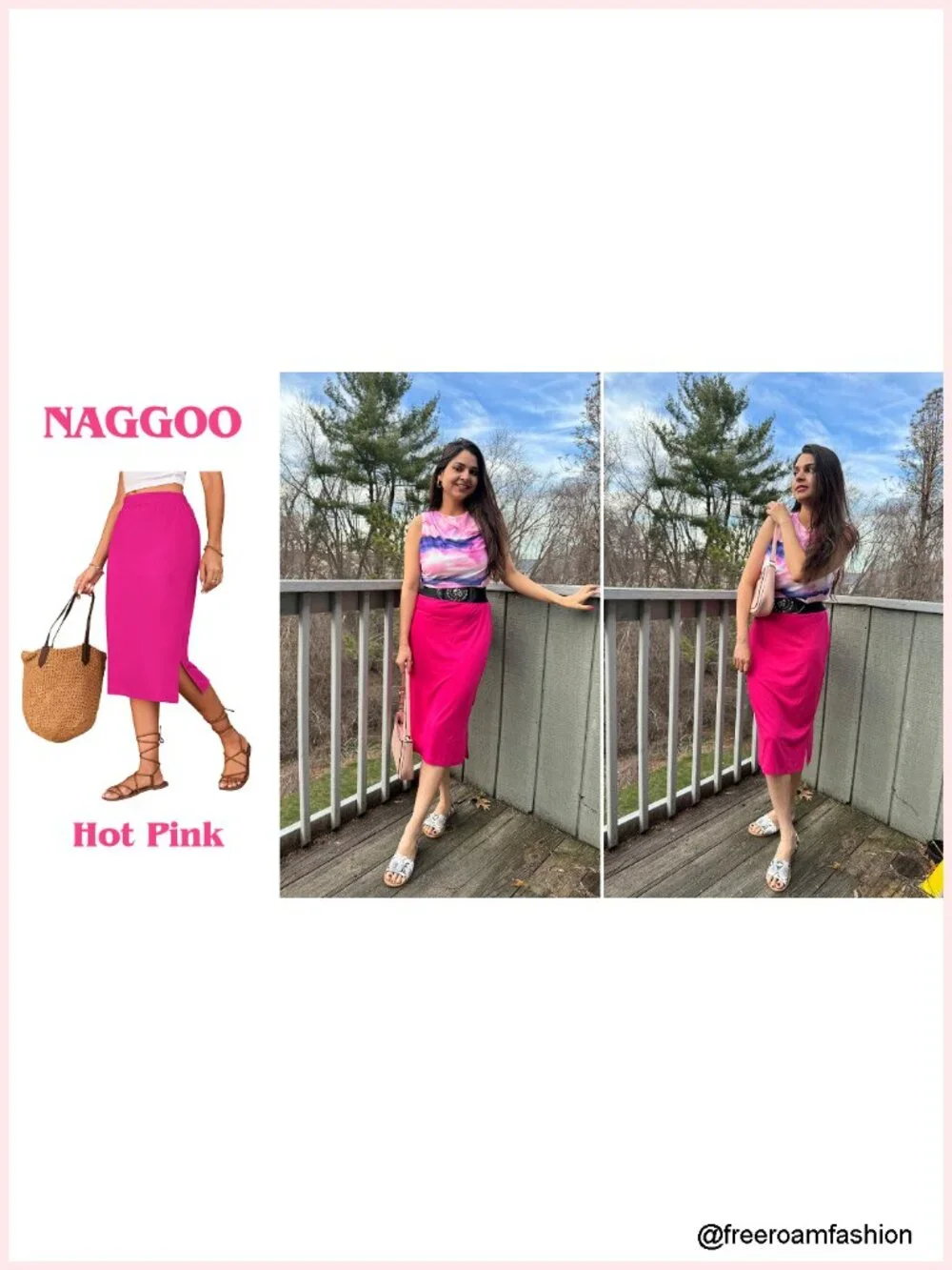 Midi Skirt Elastic High Waisted Side Slit Summer Long Skirt